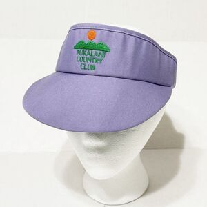 PUKALANI COUNTRY CLUB MAUI HAWAII Visor Hat Purple Vtg Made in USA Clean!